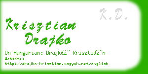 krisztian drajko business card